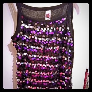 Girls Sequin Tank Top